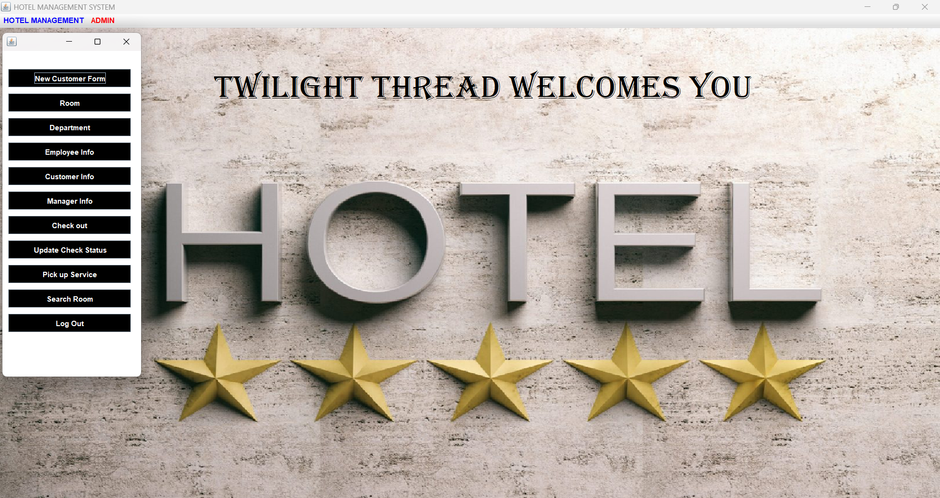Twilight Hotel Management System